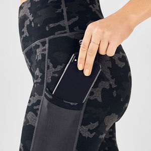 Fabletics Mila High Waist Camo Print Gray Legging